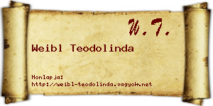 Weibl Teodolinda névjegykártya